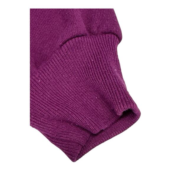 Vintage Gopher Sport Large Purple Floral French Scripts Turtleneck Sweatshirt - Picture 7 of 10